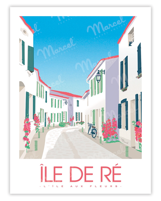 Poster ÎLE DE RÉ "The Flower Island"