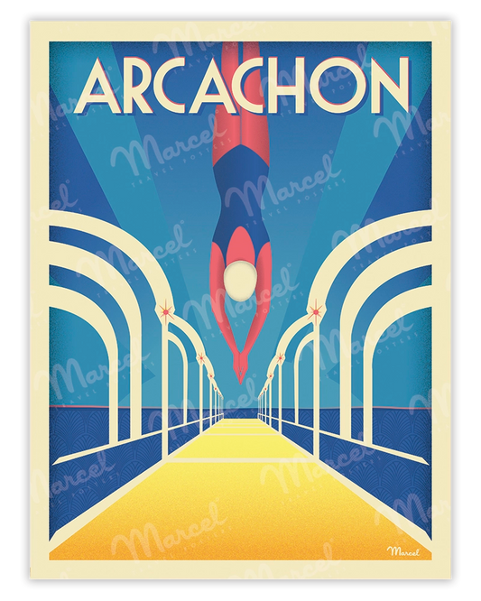 Affiche ARCACHON "Jetée Thiers"