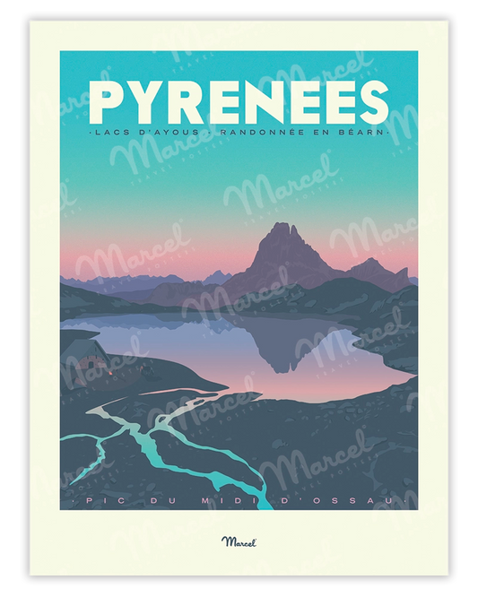 PYRENEES "Ayous Lakes" poster
