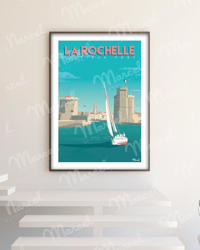 Affiche LA ROCHELLE "Vieux Port"