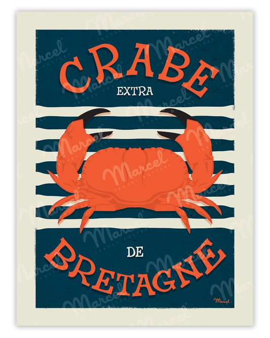 Affiche "Crabe de BRETAGNE"