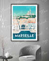 Affiche MARSEILLE "Le Vieux Port"