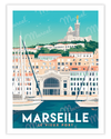 Affiche MARSEILLE "Le Vieux Port"