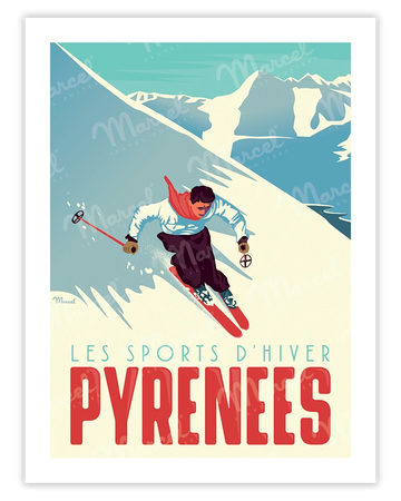 PYRENEES poster "The Skier"