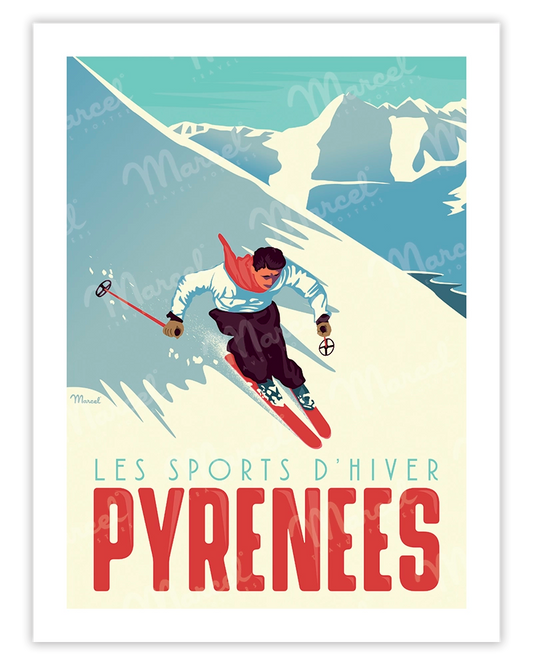 PYRENEES poster "The Skier"
