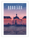 BORDEAUX poster "Place de la Bourse By Night"