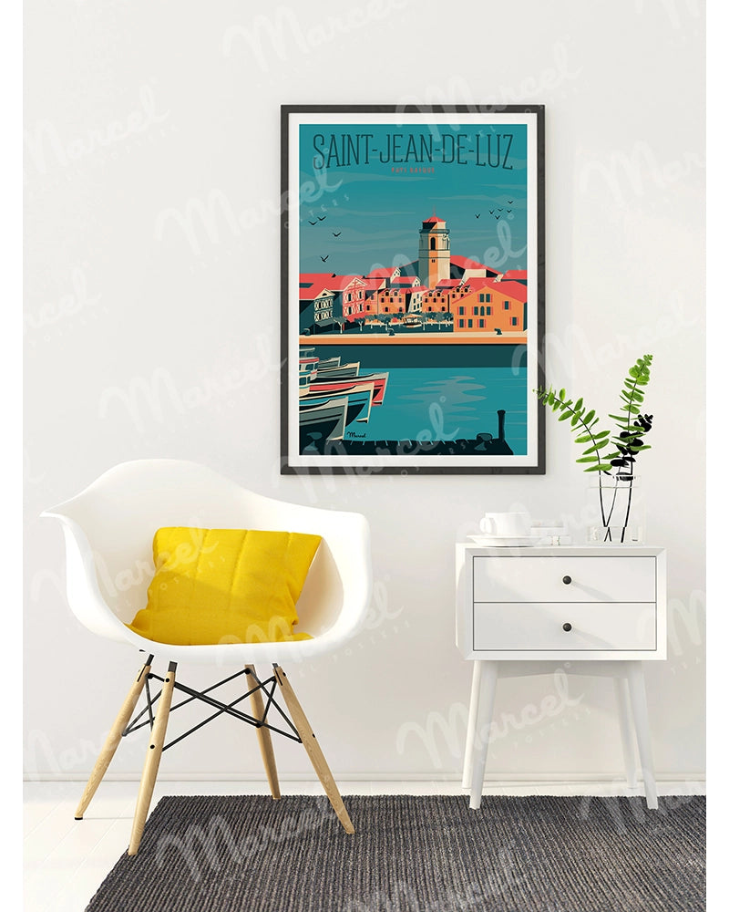 Affiche SAINT JEAN DE LUZ "Le Port"