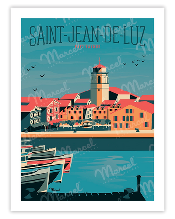 Affiche SAINT-JEAN-DE-LUZ "Le Port"