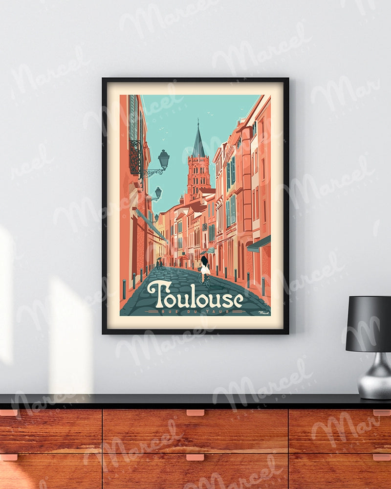Affiche TOULOUSE "Rue du Taur"