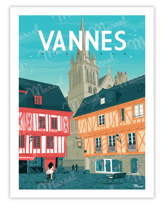 VANNES poster "Place Henri IV"