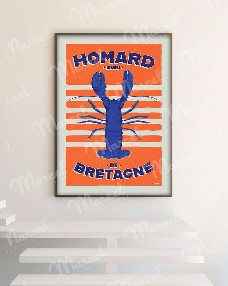 Affiche "Homard Bleu de BRETAGNE"