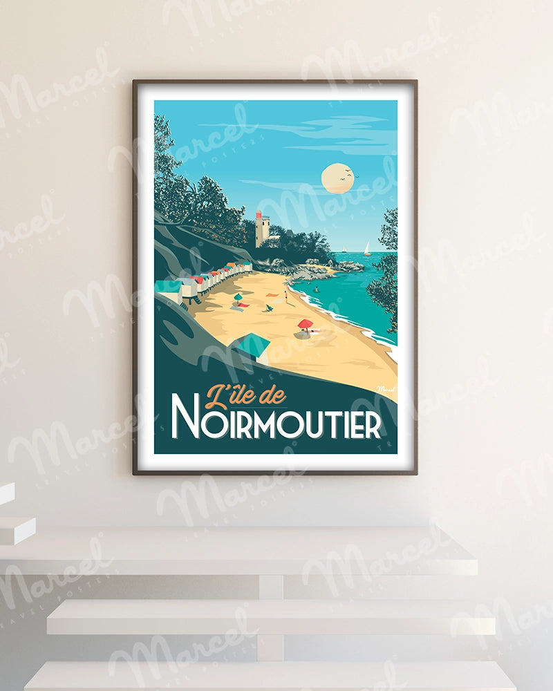 Affiche NOIRMOUTIER "Plage de l'Anse Rouge"