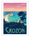 Affiche CROZON "Plage de l'Île Vierge"