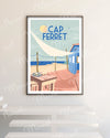 Affiche CAP FERRET "Cabane à Huîtres"