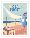 Affiche CAP FERRET "Cabane à Huîtres"