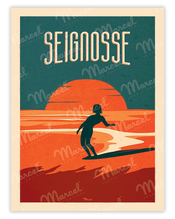 SEIGNOSSE "Surfing" poster