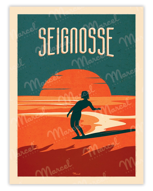 SEIGNOSSE "Surfing" poster