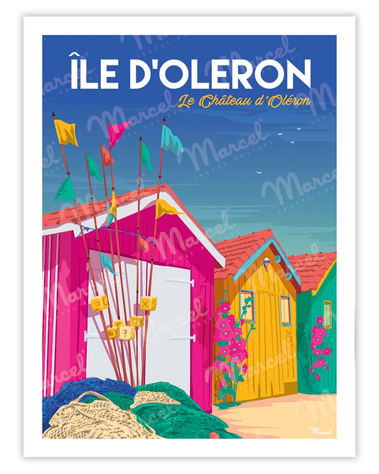 Affiche ÎLE D'OLÉRON "Chateau d'Oléron"