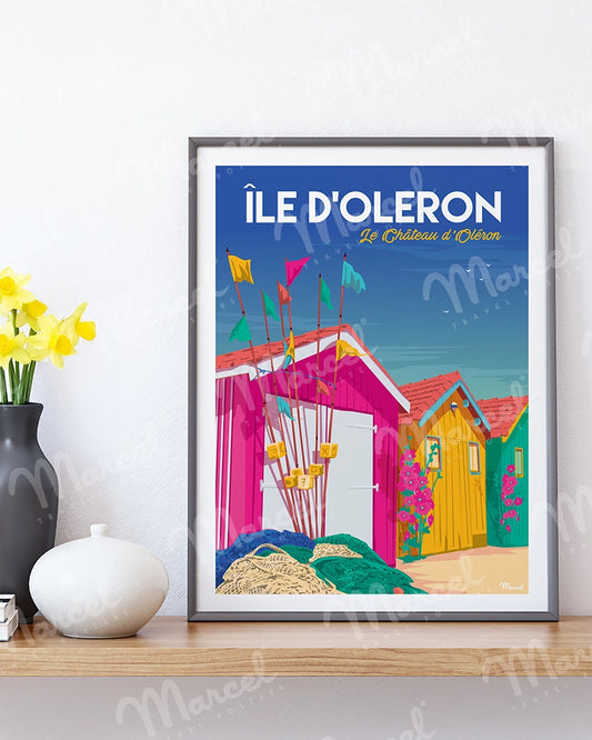Affiche ÎLE D'OLÉRON "Chateau d'Oléron"