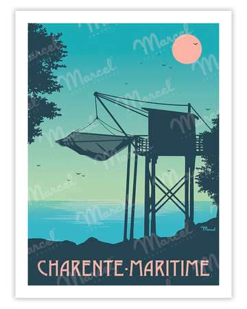 CHARENTE-MARITIME poster "Le Carrelet"