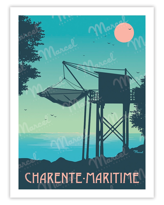 Affiche CHARENTE-MARITIME "Le Carrelet"
