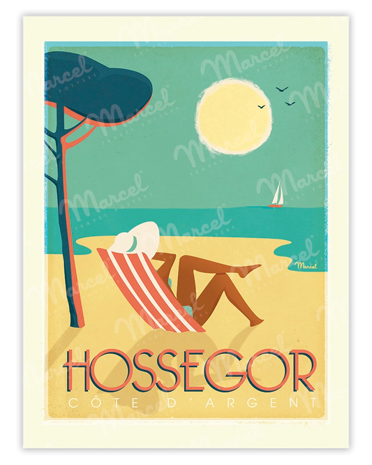 Affiche HOSSEGOR "Côte d'Argent"
