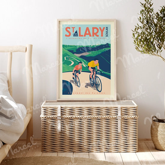 Affiche SAINT-LARY "L'Ascension du Col de Portet"