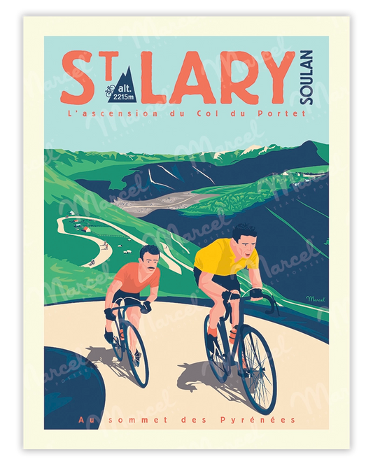 SAINT-LARY poster "The Ascent of the Col de Portet"