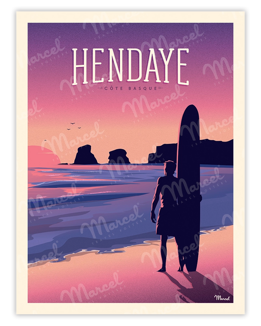 Affiche HENDAYE "Les Deux Jumeaux"