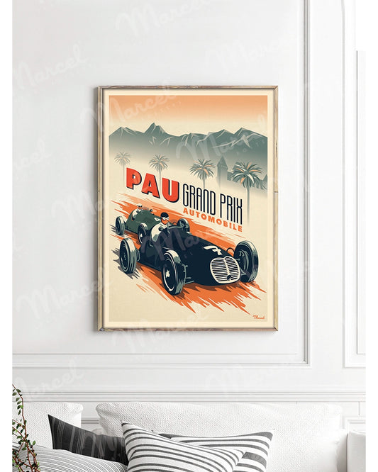 Affiche PAU "Grand Prix Automobile"
