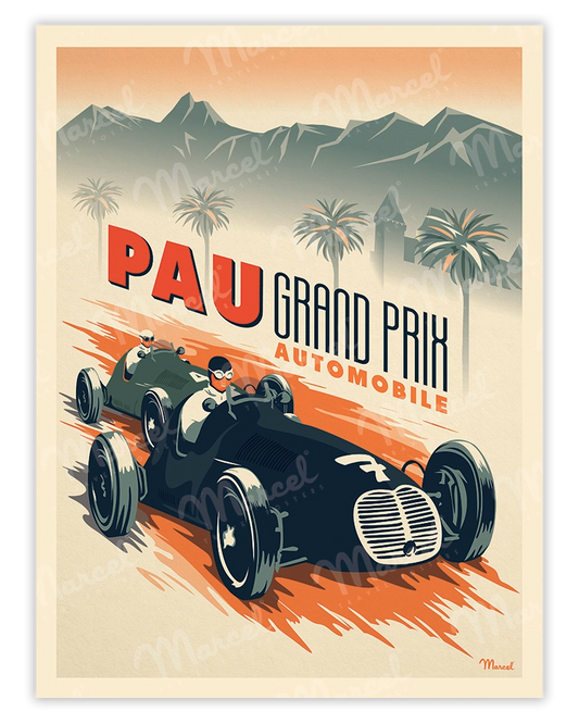 Affiche PAU "Grand Prix Automobile"