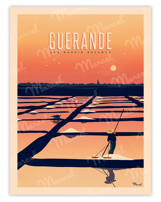 Affiche GUERANDE "Les Marais Salants"