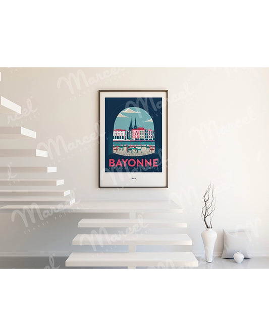 Affiche BAYONNE "Quais de Nive"