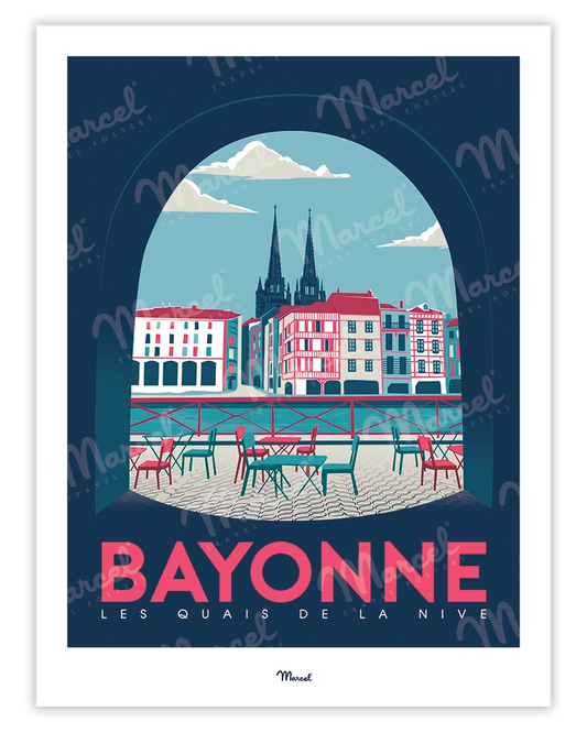 BAYONNE poster "Quays of Nive"