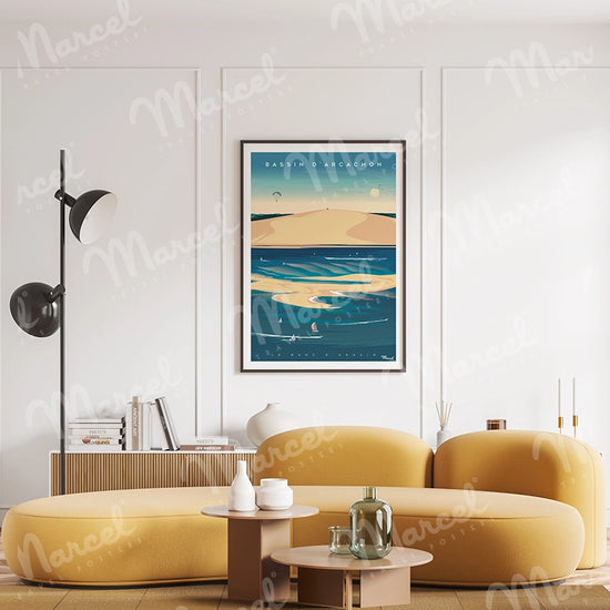 Affiche BASSIN D'ARCACHON "Banc d'Arguin"