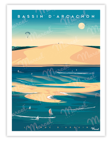 ARCACHON BASIN poster "Banc d'Arguin"
