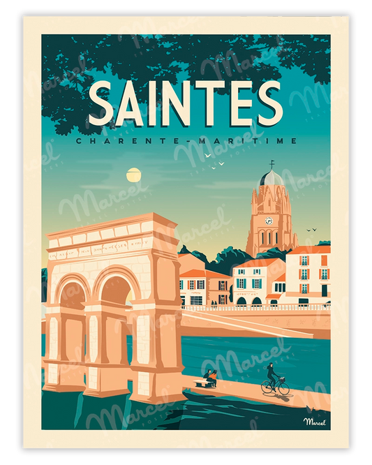 Affiche SAINTES "Charente-Maritime"