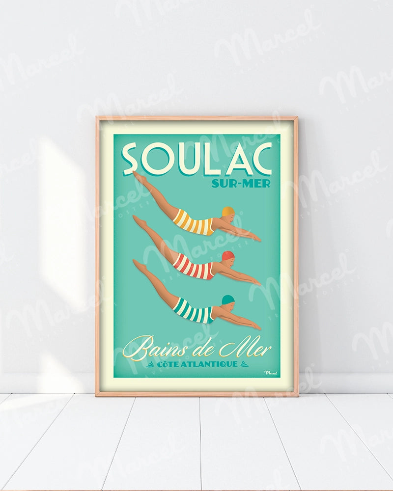 Affiche SOULAC "Bains de Mer"