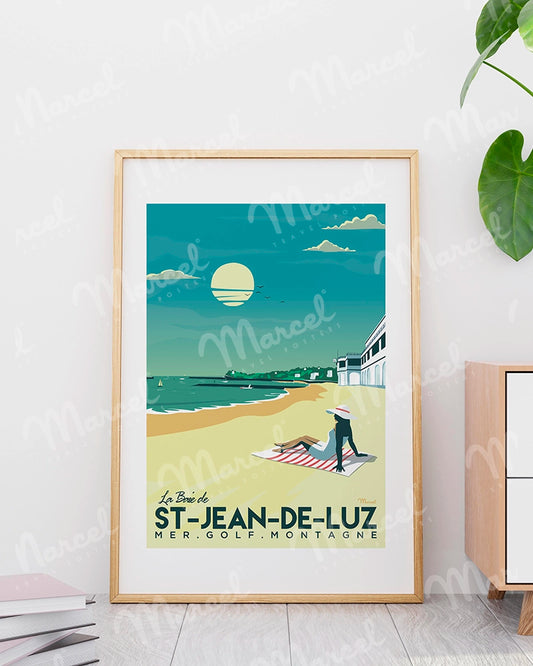 Affiche SAINT JEAN DE LUZ "La Baie"