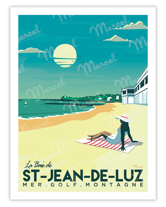 Affiche SAINT-JEAN-DE-LUZ "La Baie"
