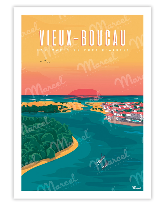 Affiche VIEUX-BOUCAU "Port d'Albret"
