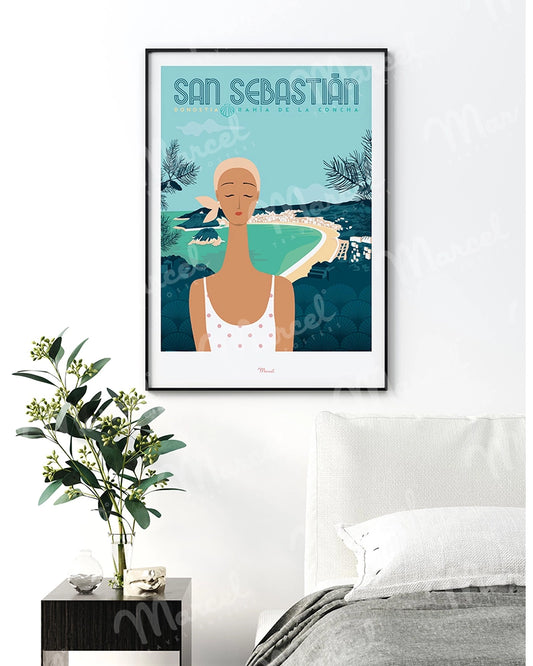 Affiche SAN SEBASTIAN "Bahía de la Concha"