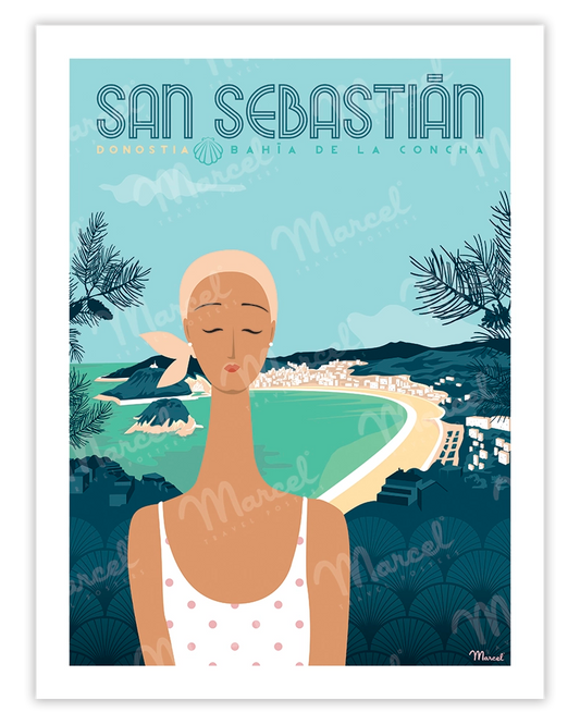 Affiche SAN SEBASTIAN "Bahía de la Concha"