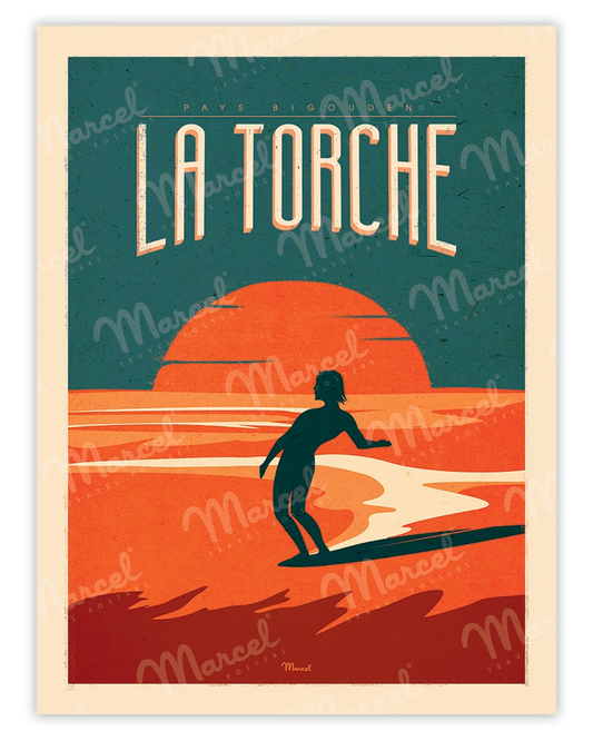 Affiche LA TORCHE "Surfing"