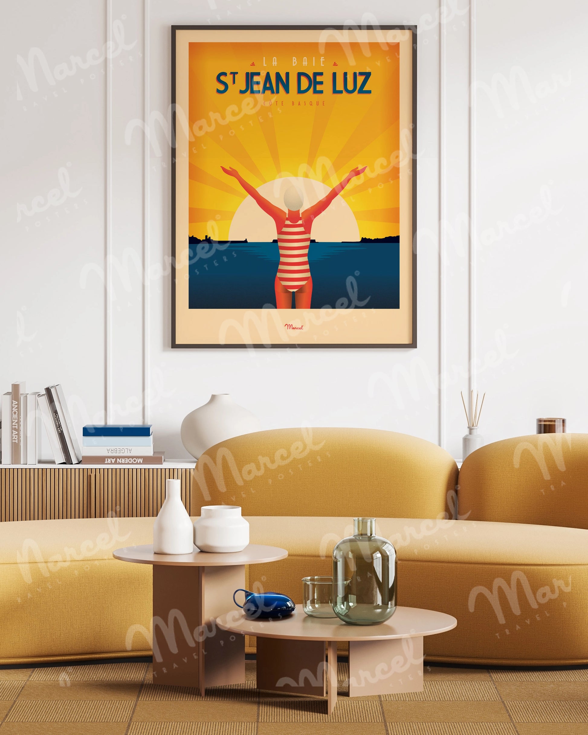 Affiche SAINT JEAN DE LUZ "La Baigneuse"