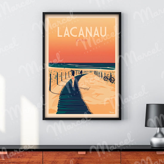 Affiche LACANAU "La Plage"