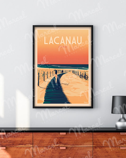 Affiche LACANAU "La Plage"