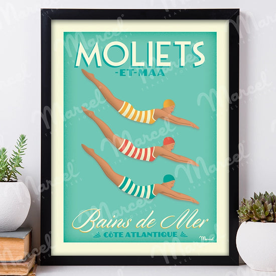 Affiche MOLIETS "Bains de Mer"