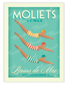 Affiche MOLIETS "Bains de Mer"