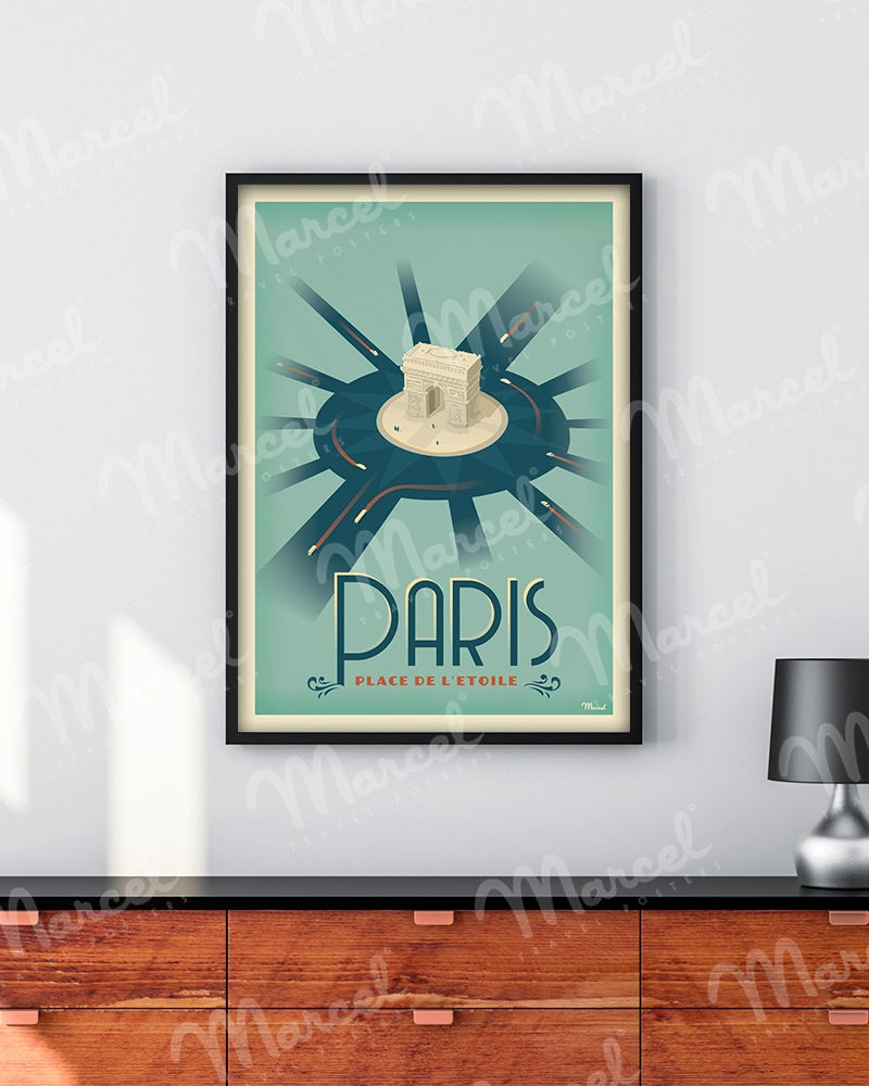 Affiche PARIS "Place de l'Etoile"